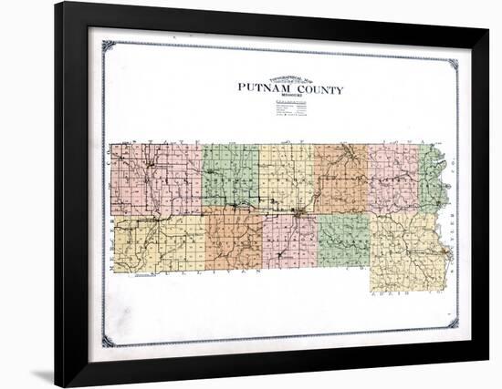 1916, Putnam County Topographical Map, Missouri, United States-null-Framed Giclee Print