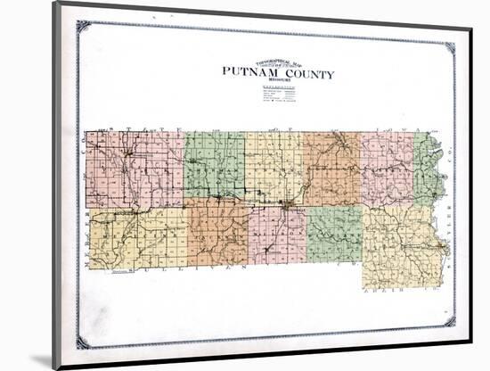 1916, Putnam County Topographical Map, Missouri, United States-null-Mounted Giclee Print