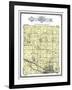 1916, Sheridan Township, Albion City, Winnipeg Lake, Hall's Lake, Kalamazoo River, Wallcott Lake, M-null-Framed Giclee Print