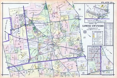 AMBLER WHITPAIN LOWER GWYNEDD UPPER DUBLIN ATLAS MAP 1916 MONTGOMERY COUNTY PA 