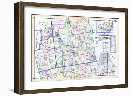 1916, Upper and Lower Gwynedd and Whitpain Townships, Spring House, Penllyn, Pennsylvan-null-Framed Giclee Print