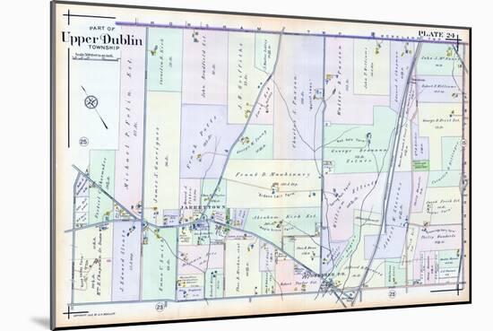 1916, Upper Dublin Township, Jarrettown, Dresher, Horsham Sta., Pennsylvania, Unit-null-Mounted Giclee Print