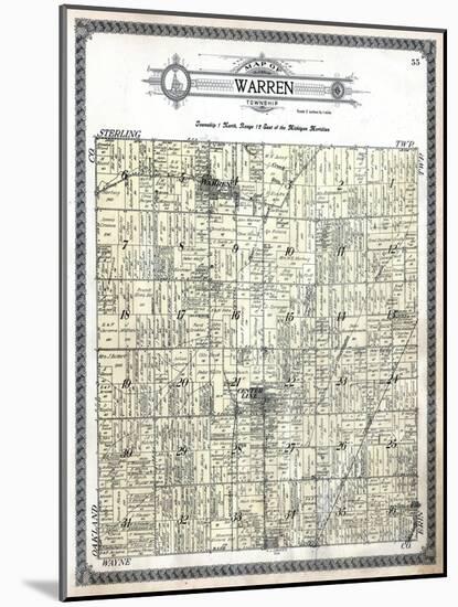 1916, Warren Township, Gerlach Subdivision, Center Line, Bear Creek, Michigan, United States-null-Mounted Giclee Print