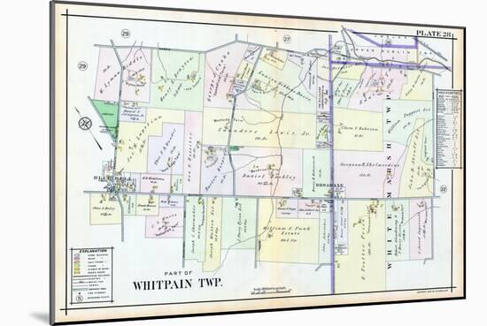 1916, Whitpain and White Marsh Township, Blue Bell, Broadaxe, Pennsylvania, United Stat-null-Mounted Giclee Print