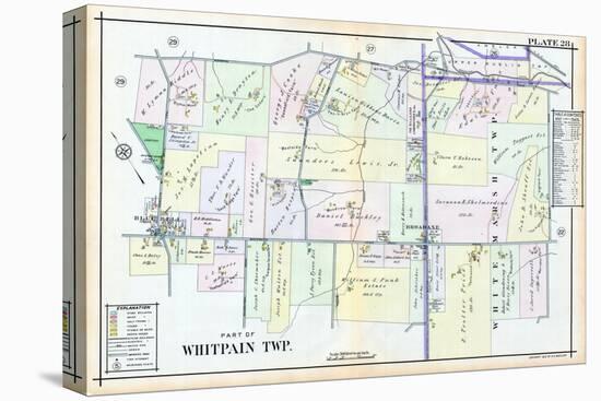 1916, Whitpain and White Marsh Township, Blue Bell, Broadaxe, Pennsylvania, United Stat-null-Stretched Canvas