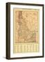 1917, Idaho State Map 1917, Idaho, United States-null-Framed Giclee Print