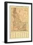 1917, Idaho State Map 1917, Idaho, United States-null-Framed Giclee Print