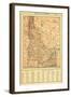 1917, Idaho State Map 1917, Idaho, United States-null-Framed Giclee Print