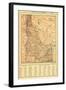 1917, Idaho State Map 1917, Idaho, United States-null-Framed Giclee Print