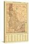 1917, Idaho State Map 1917, Idaho, United States-null-Stretched Canvas