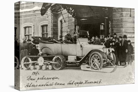 1917. Revolution Days. Snow Sled Car of Emperor Nicholas II of Russia, 1917-null-Stretched Canvas