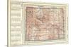 1917, Wyoming State Map, Wyoming, United States-null-Stretched Canvas