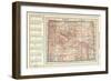 1917, Wyoming State Map, Wyoming, United States-null-Framed Giclee Print