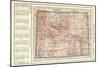 1917, Wyoming State Map, Wyoming, United States-null-Mounted Giclee Print