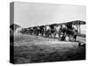 1918 Flight Line of American Expeditionary Force Pilots and Sopwith Camel WWI Biplanes-null-Stretched Canvas