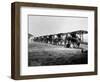 1918 Flight Line of American Expeditionary Force Pilots and Sopwith Camel WWI Biplanes-null-Framed Photographic Print