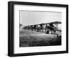 1918 Flight Line of American Expeditionary Force Pilots and Sopwith Camel WWI Biplanes-null-Framed Photographic Print