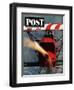 "1918 Fokker D-7," Saturday Evening Post Cover, May 18, 1963-John Zimmerman-Framed Giclee Print