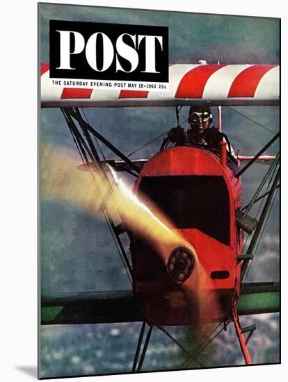 "1918 Fokker D-7," Saturday Evening Post Cover, May 18, 1963-John Zimmerman-Mounted Giclee Print