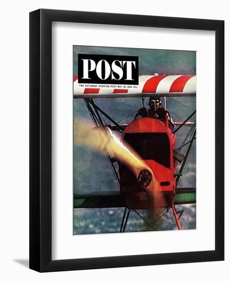 "1918 Fokker D-7," Saturday Evening Post Cover, May 18, 1963-John Zimmerman-Framed Premium Giclee Print