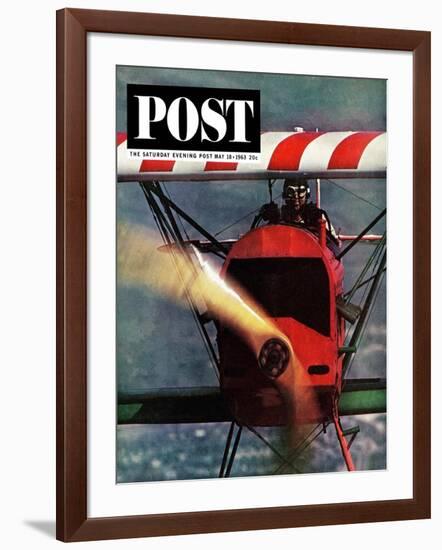 "1918 Fokker D-7," Saturday Evening Post Cover, May 18, 1963-John Zimmerman-Framed Giclee Print