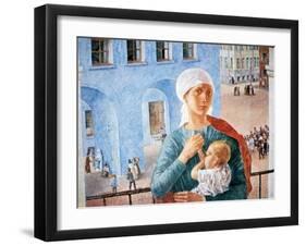 1918 in Petrograd, 1920,-Kuz'ma Petrov-Vodkin-Framed Giclee Print