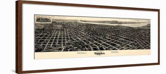 1918, Tulsa Bird's Eye View, Oklahoma, United States-null-Framed Giclee Print