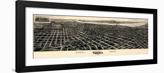 1918, Tulsa Bird's Eye View, Oklahoma, United States-null-Framed Giclee Print