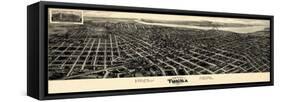 1918, Tulsa Bird's Eye View, Oklahoma, United States-null-Framed Stretched Canvas