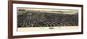 1918, Tulsa Bird's Eye View, Oklahoma, United States-null-Framed Premium Giclee Print