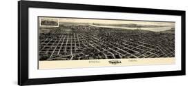 1918, Tulsa Bird's Eye View, Oklahoma, United States-null-Framed Premium Giclee Print