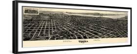 1918, Tulsa Bird's Eye View, Oklahoma, United States-null-Framed Premium Giclee Print