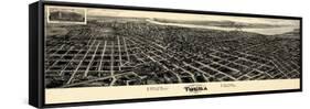 1918, Tulsa Bird's Eye View, Oklahoma, United States-null-Framed Stretched Canvas