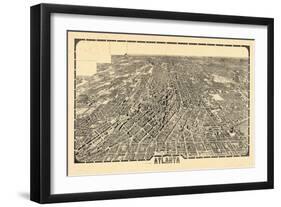 1919, Atlanta Bird's Eye View, Georgia, United States-null-Framed Giclee Print