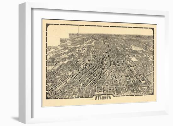 1919, Atlanta Bird's Eye View, Georgia, United States-null-Framed Giclee Print