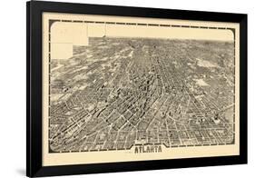 1919, Atlanta Bird's Eye View, Georgia, United States-null-Framed Giclee Print