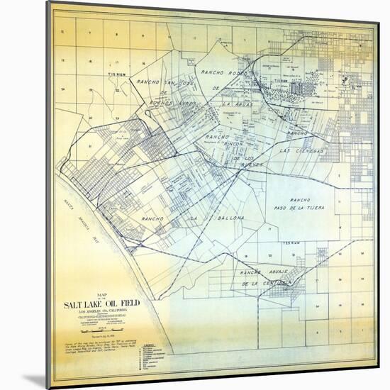 1919, Los Angeles Salt Lake Oil Field, California, United States-null-Mounted Giclee Print
