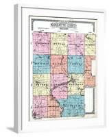 1919, Marquette County Map - Outline, Wisconsin, United States-null-Framed Giclee Print