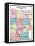 1919, Marquette County Map - Outline, Wisconsin, United States-null-Framed Stretched Canvas