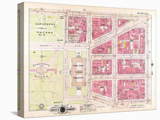 1919, Plate 023, District of Columbia, United States, White House-null-Stretched Canvas