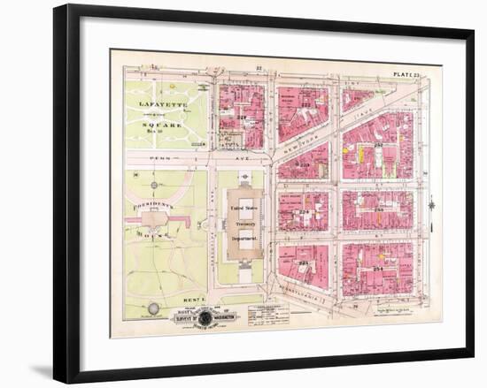 1919, Plate 023, District of Columbia, United States, White House-null-Framed Giclee Print