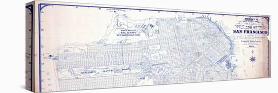 1919, San Francisco Indexed Map of the City and County, California, United States-null-Stretched Canvas