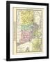 191x, Rhode Island State Map With Providence Inset, Rhode Island, United States-null-Framed Giclee Print