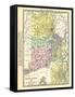 191x, Rhode Island State Map With Providence Inset, Rhode Island, United States-null-Framed Stretched Canvas