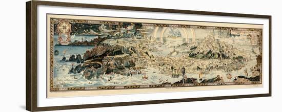 1920, Fairyland Newly Discovered Anciente Mappe-null-Framed Premium Giclee Print