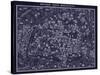 1920 Pocket Map of Paris Blueprint style-Vintage Lavoie-Stretched Canvas
