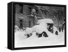 1920's Model Car Is Covered with Snow after a January 1922 Blizzard in Washington, D.C-null-Framed Stretched Canvas