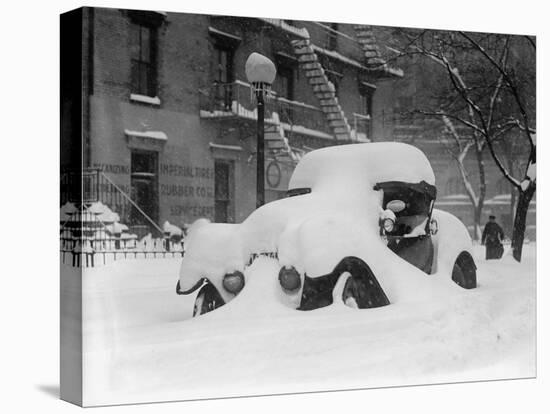 1920's Model Car Is Covered with Snow after a January 1922 Blizzard in Washington, D.C-null-Stretched Canvas