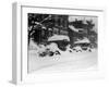 1920's Model Cars are Covered with Snow after January 1922 Blizzard in Washington, D.C-null-Framed Photo