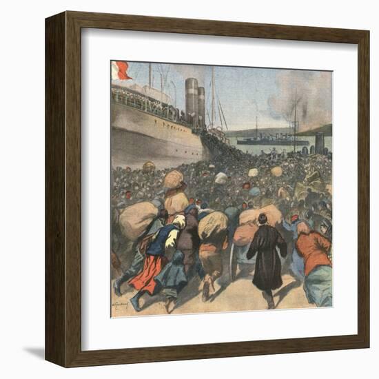 1920, Sebastopol Evacuate-Andre Galland-Framed Art Print